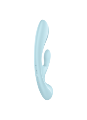 2 en 1 Rabbit point G avec stimulateur de clitoris et Wand Bleu USB Triple Oh Satisfyer - CC597813